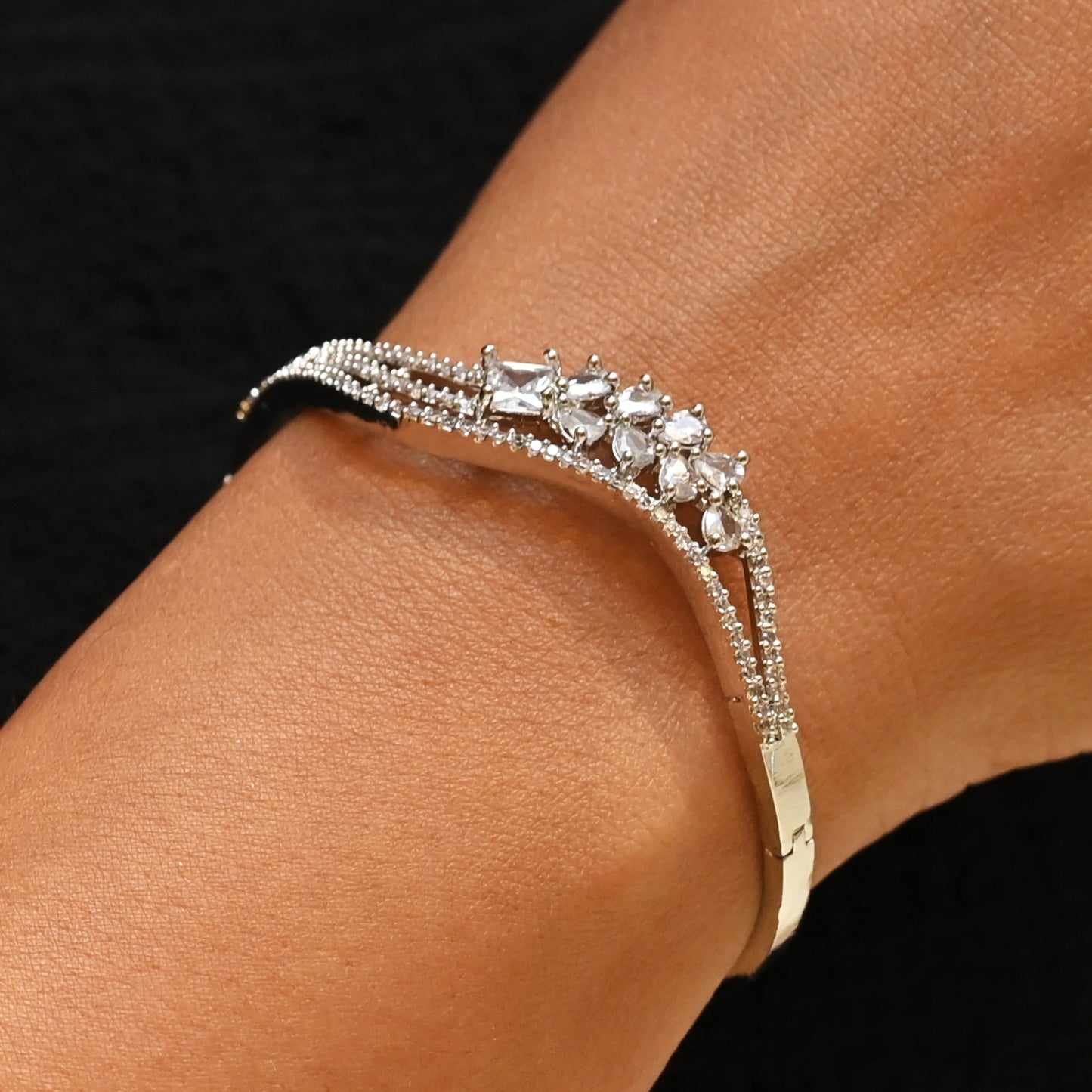 Elegant Zircon Row Bracelet