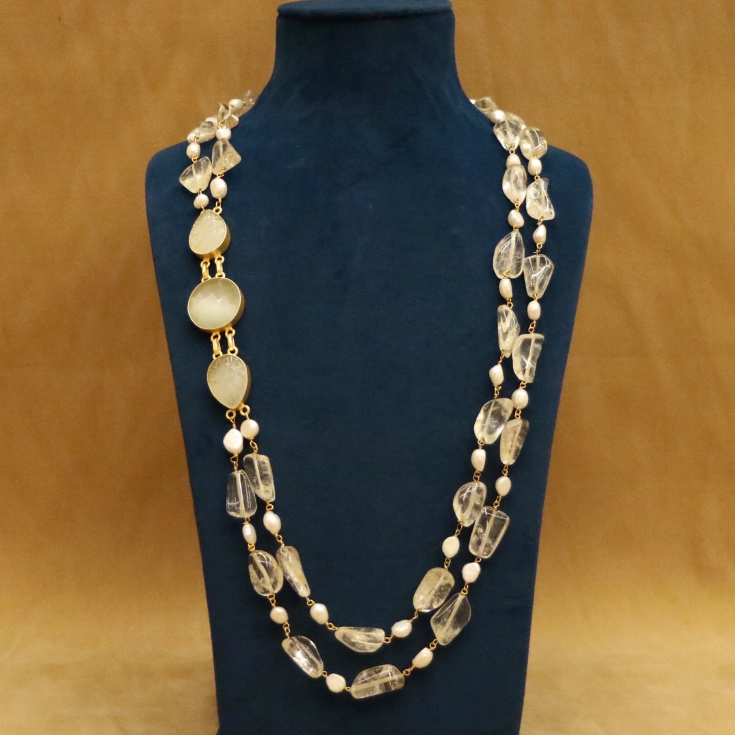 Celeste Twin Strand Stone Mala