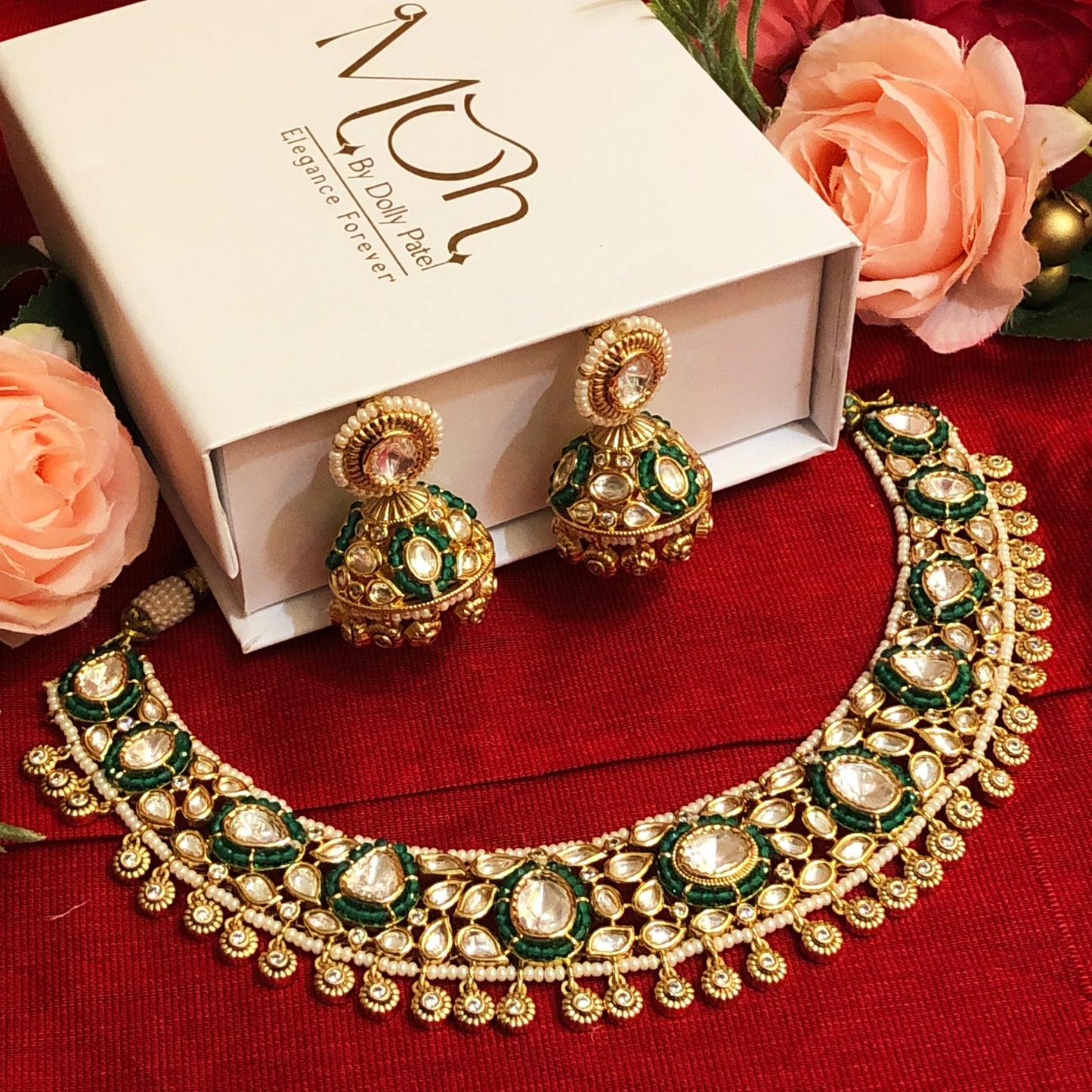 Majestic Jadau Bridal Necklace Set