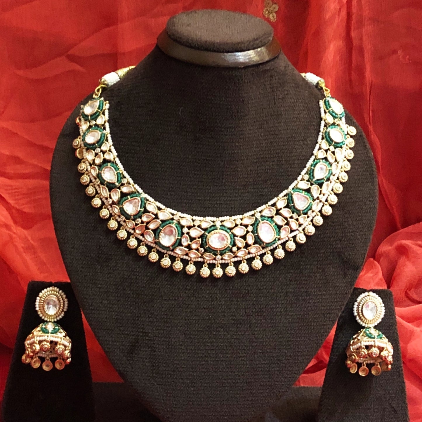Majestic Jadau Bridal Necklace Set