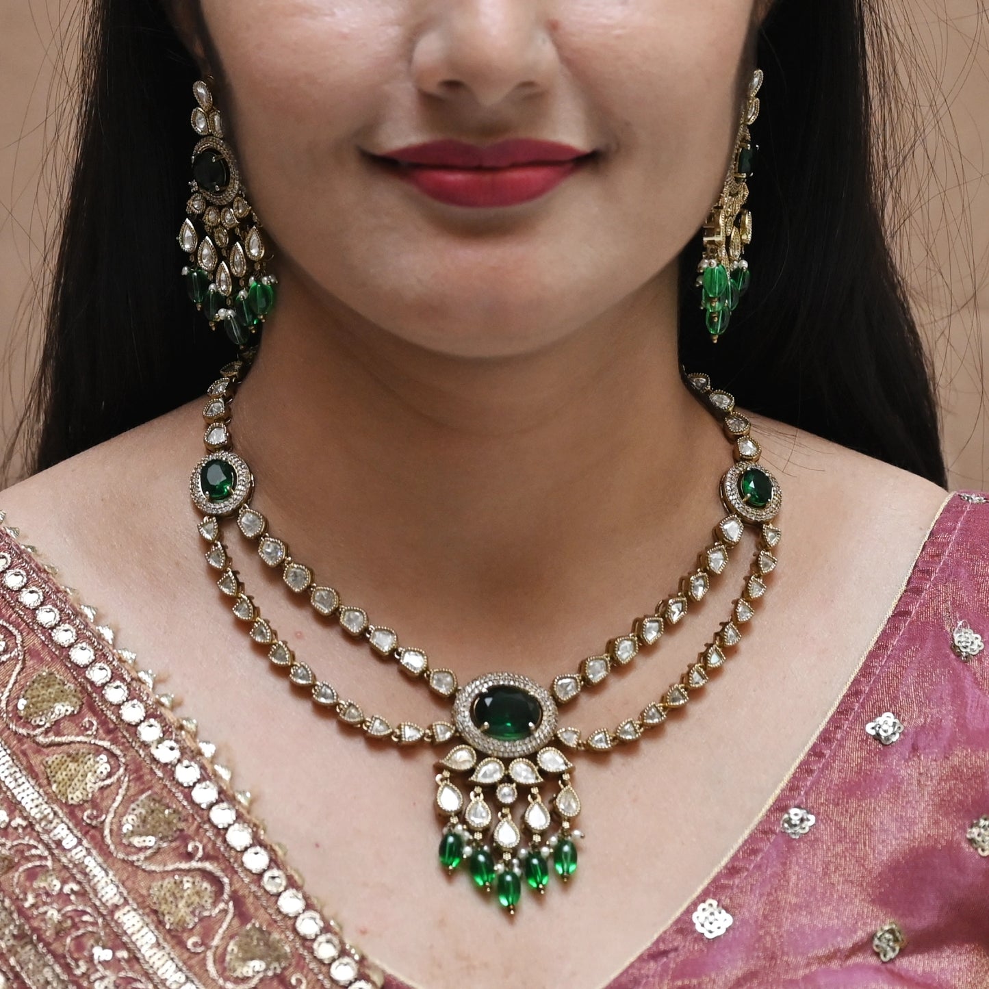 Royal Polki Bridal Necklace Set