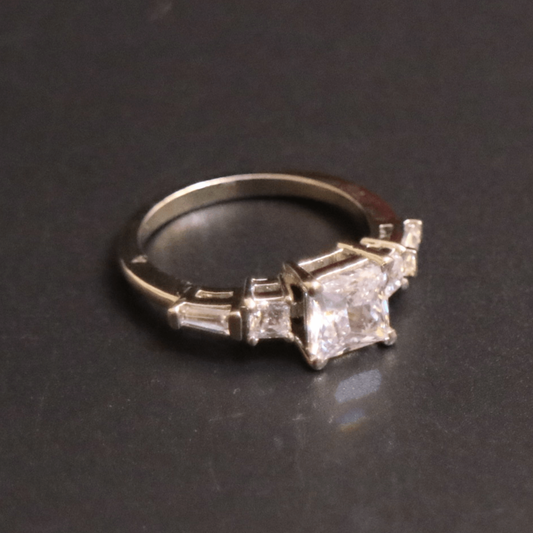 Prismora Square Zircon Elegance Ring