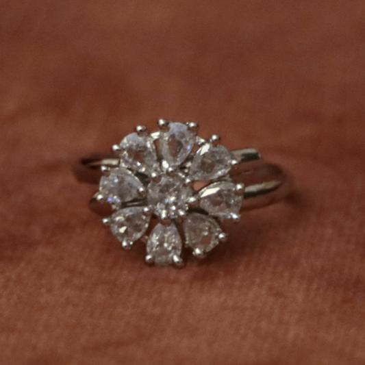 Phooltara Halo Zircon Bloom Ring
