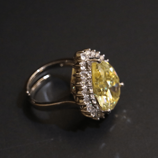 Suryahalo Yellow Zircon Radiance Ring