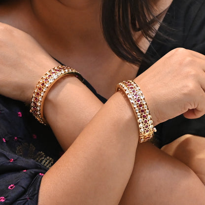Moh Riwaayat Ruby Polki Bangles