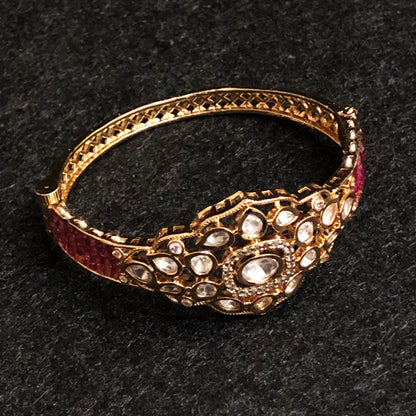 Royal Polki Stone Gold-Plated Bracelet