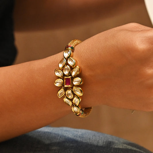 Royal Red Jadau Choker Bracelet
