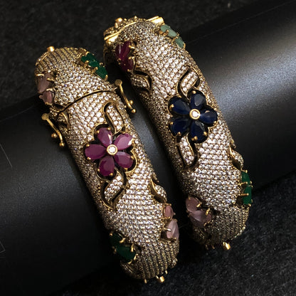 Radiant Zircon Antique Kada