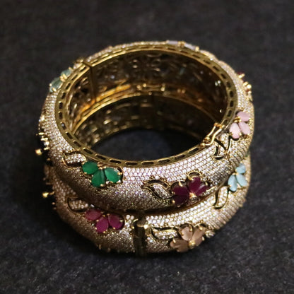 Radiant Zircon Antique Kada