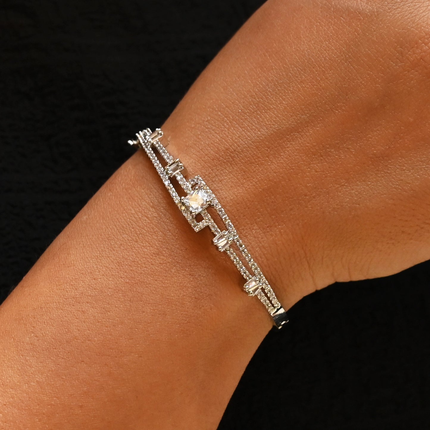 Regal Zircon Statement Bracelet