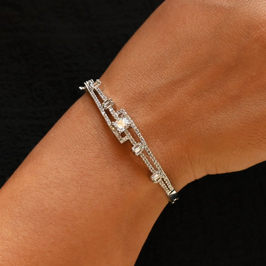 Regal Zircon Statement Bracelet