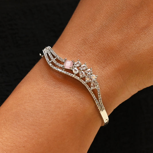 Elegant Zircon Row Bracelet