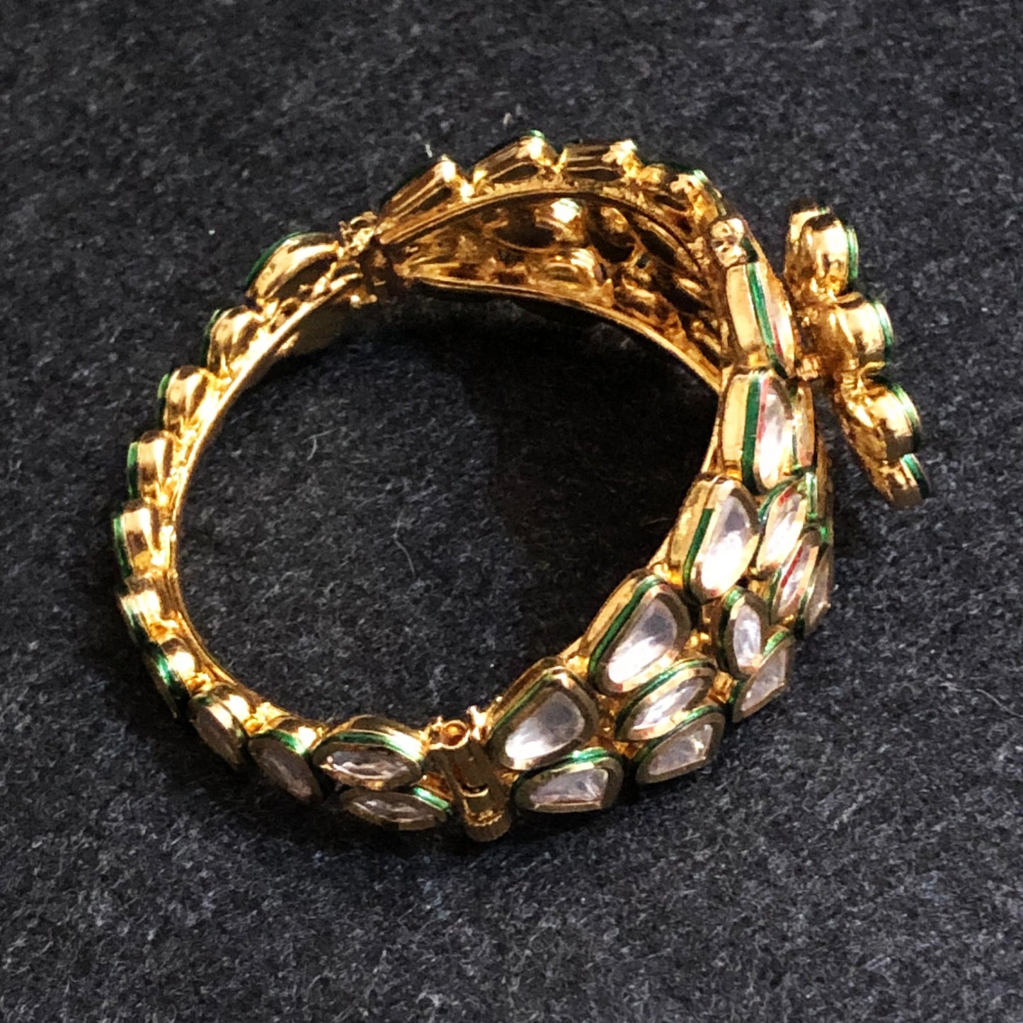 Jadau Bracelet with Ruby and Emerald Accents