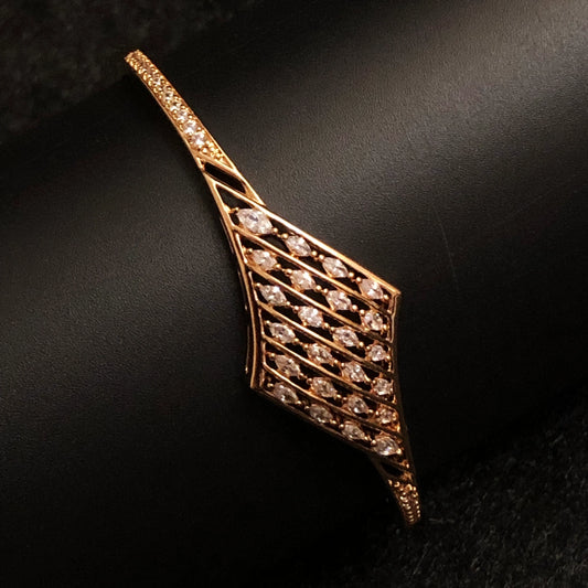Sleek Diamond-Cut Zircon Bracelet