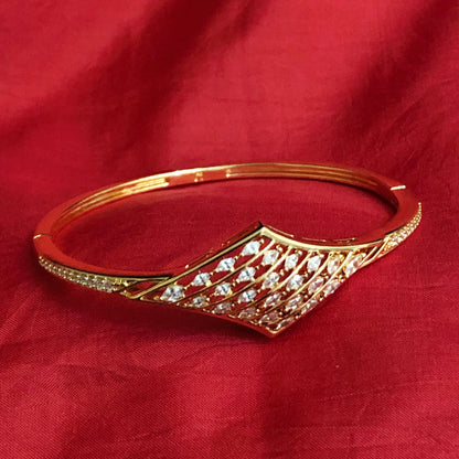 Sleek Diamond-Cut Zircon Bracelet