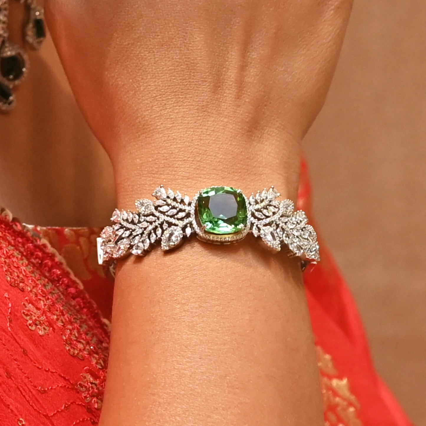 Regal Emerald Green Zircon Bracelet