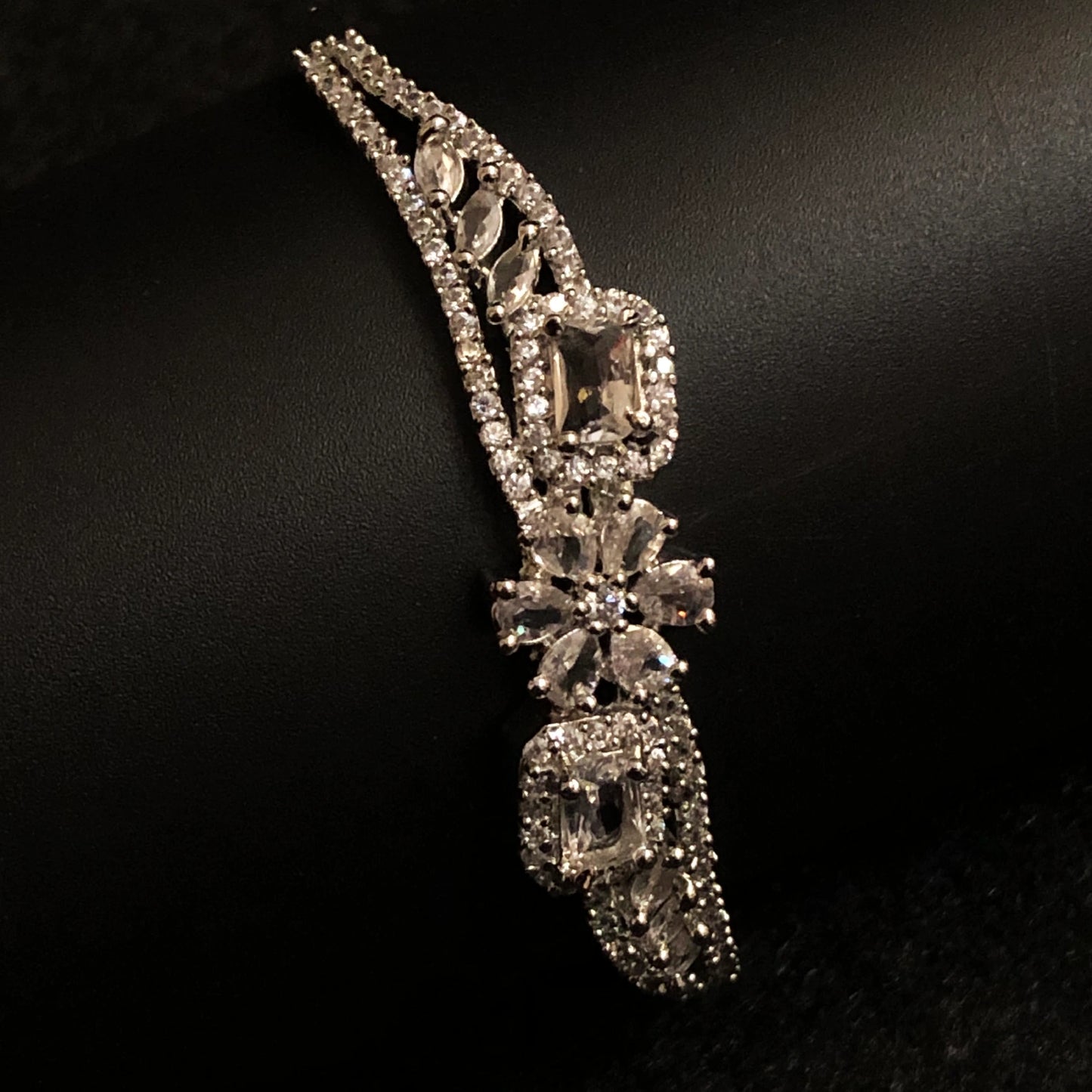 Regal Zircon Statement Dual Stone Bracelet