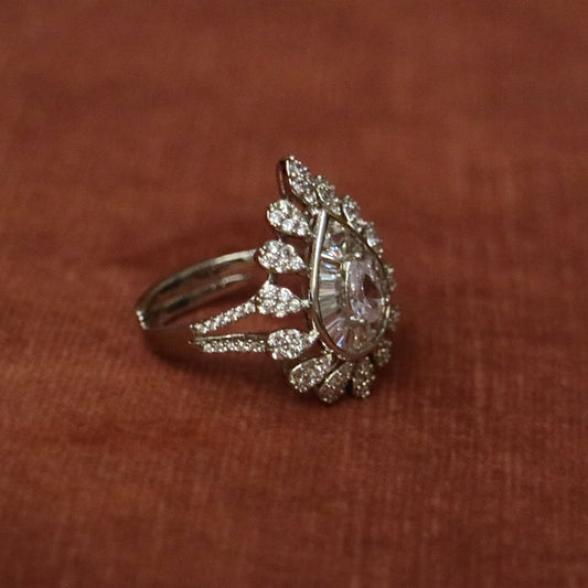 Teardrop Spark Zircon Ring