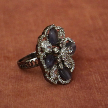 Enchanting Floral Bloom Statement Ring