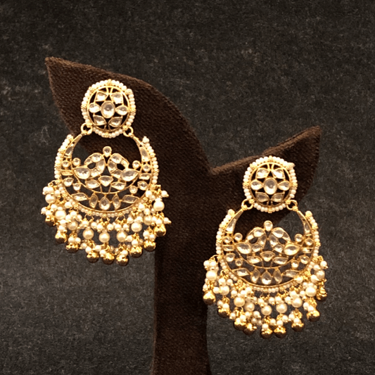 Mehraabi Chhaap Jadau Temple Earrings