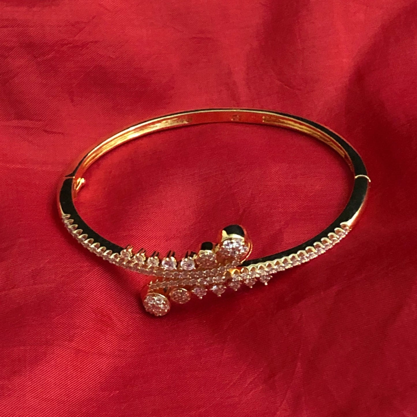 Sunehri Rekha Zircon Statement Bracelet