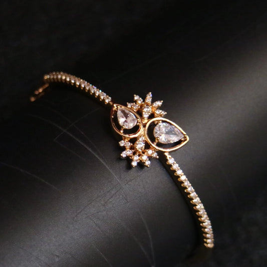 Asharfi Taara Zircon Teardrop Bracelet