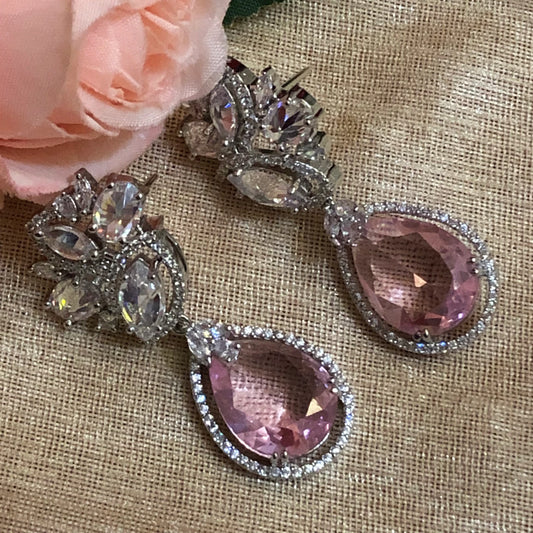 Crystal Teardrop Statement Earrings