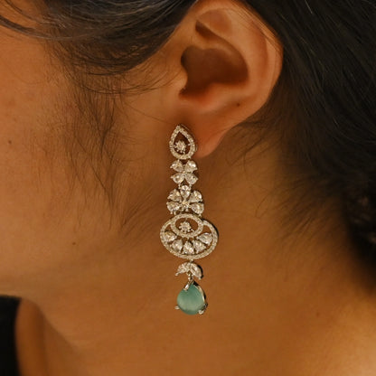 Elegant Teardrop Zircon Dangler Earrings