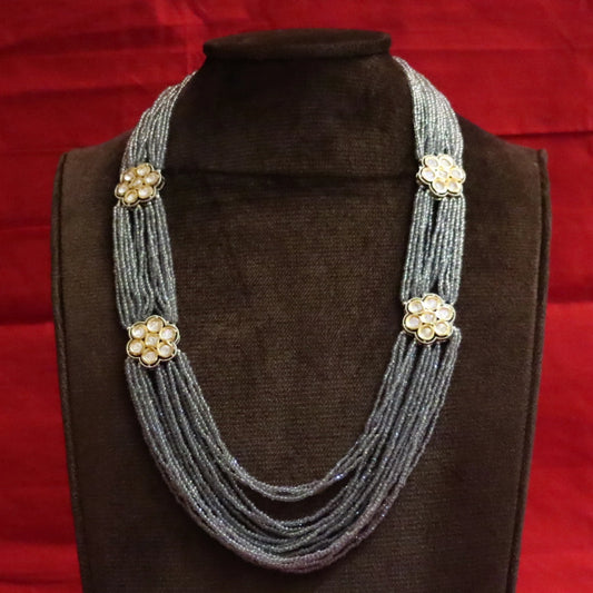 Floral Radiance Stone Bead Mala