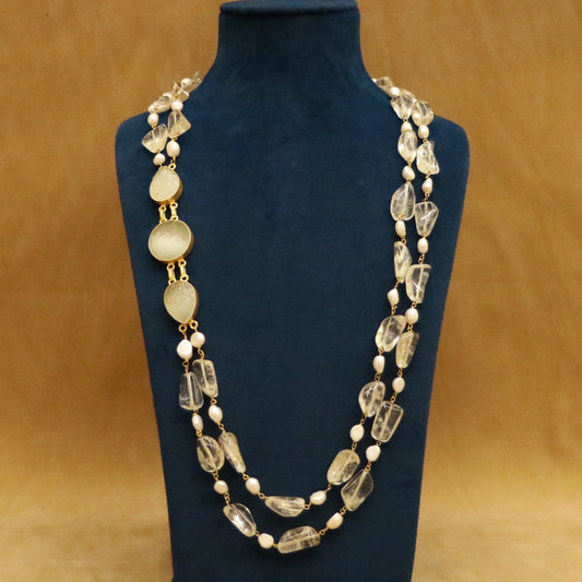 Celeste Twin Strand Stone Mala