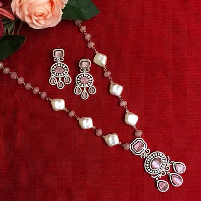 Blush Radiance Zircon Necklace Set