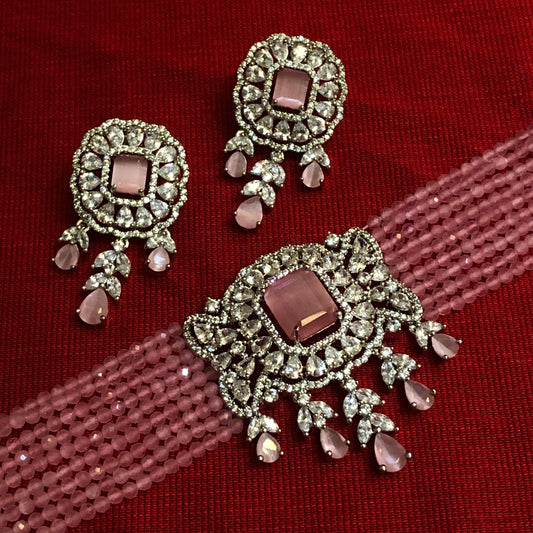 Rosé Grace Zircon Necklace Set