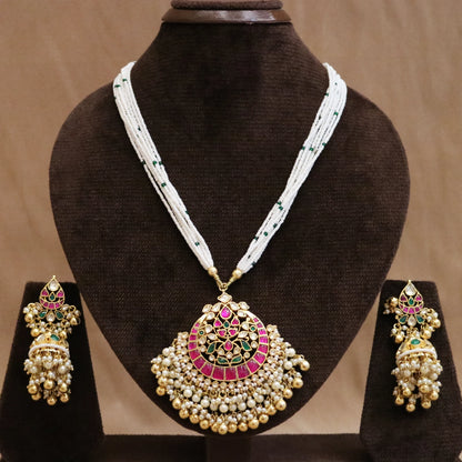 Meherbaan Jadau Antique Bridal Necklace Set