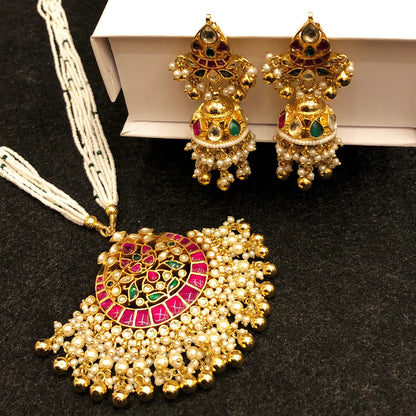 Meherbaan Jadau Antique Bridal Necklace Set