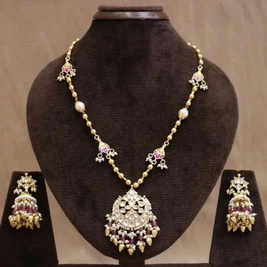Mayur Gulaab Jadau Necklace Set