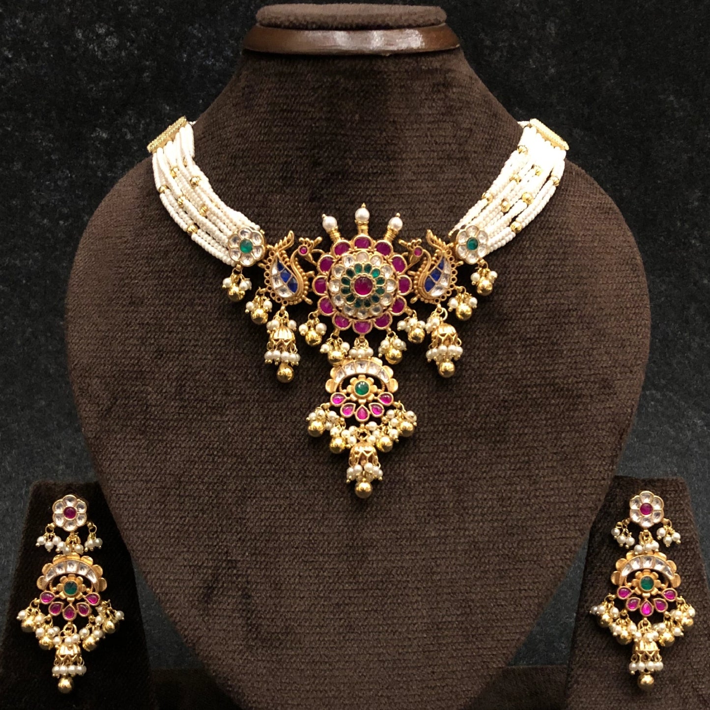 Gulnaar Mehraab Jadau Bridal Necklace Set