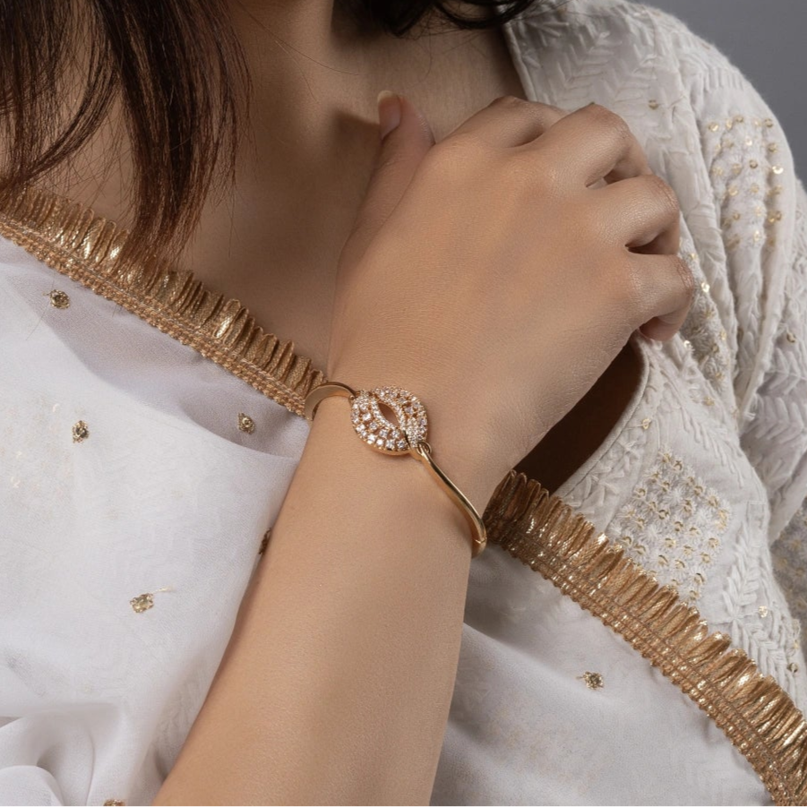 Minimalist Gold-Plated CZ Bracelet
