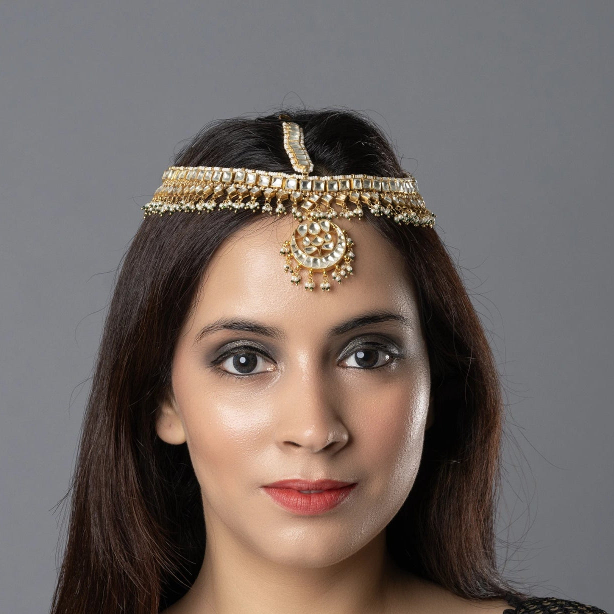 Royal Kundan & Pearl Bridal Matha Patti