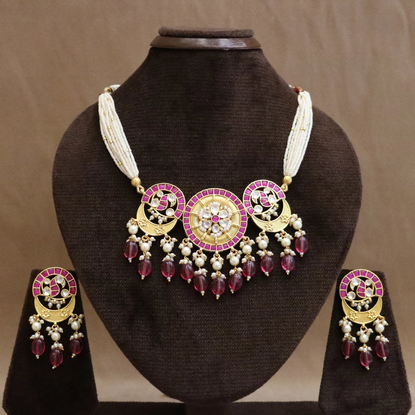 Celestial Jadau Bridal Necklace Set