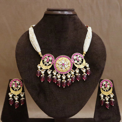 Celestial Jadau Bridal Necklace Set