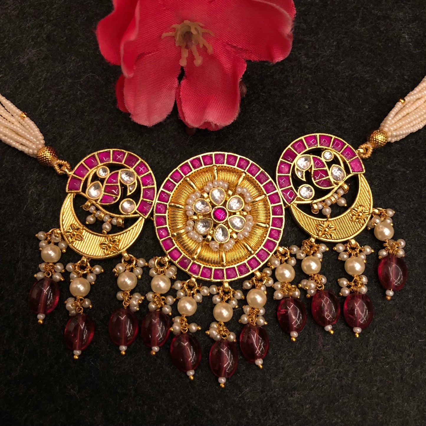 Celestial Jadau Bridal Necklace Set