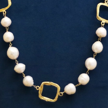 Ivory Rhythm Pearl Link Everyday Necklace