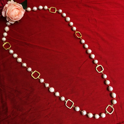 Ivory Rhythm Pearl Link Everyday Necklace