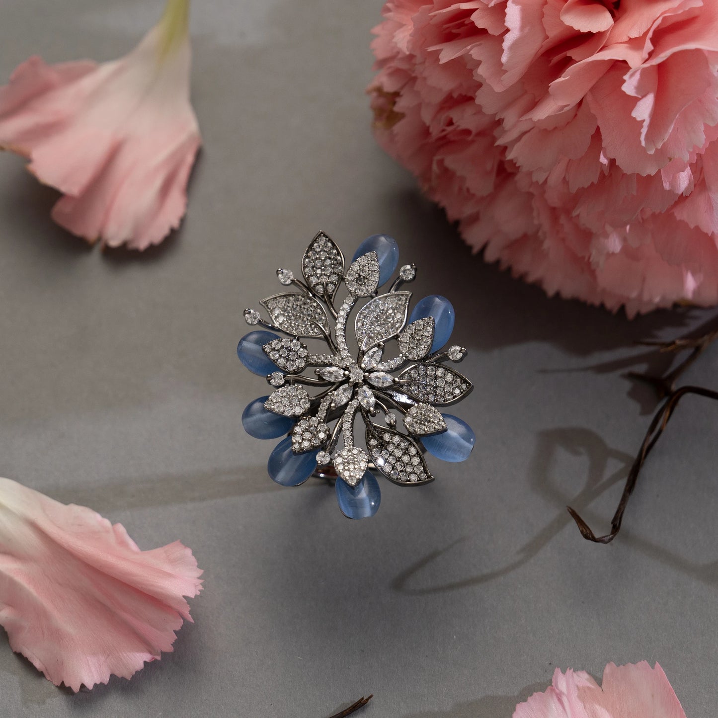 Statement Floral Bloom Cocktail Ring