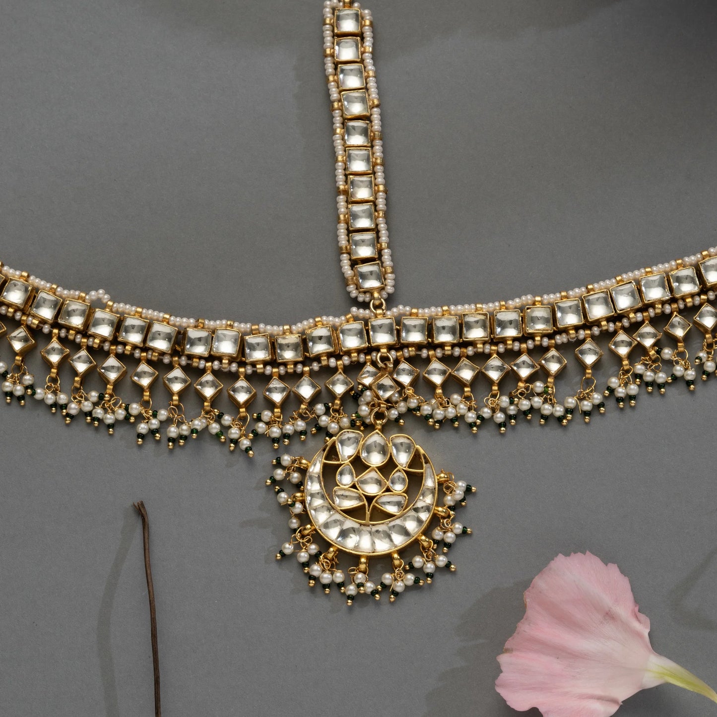 Royal Kundan & Pearl Bridal Matha Patti