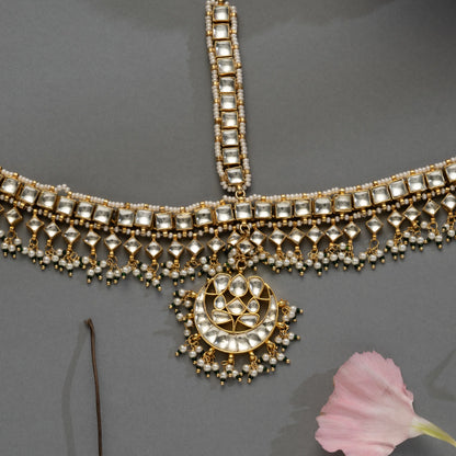 Royal Kundan & Pearl Bridal Matha Patti
