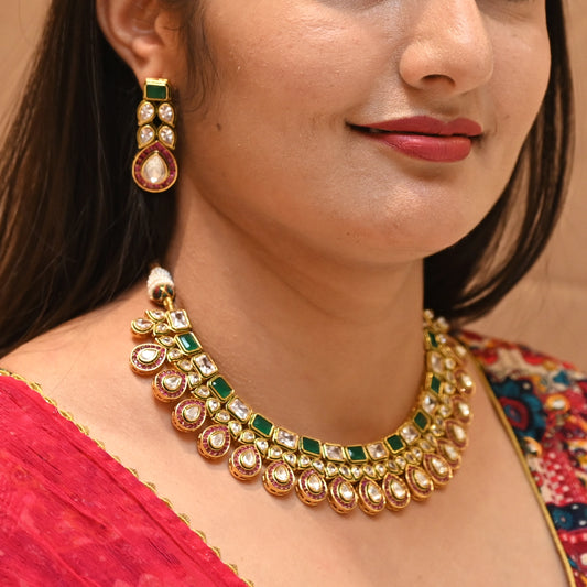Royal Jadau Bridal Necklace Set