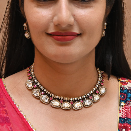 Regal Polki Bridal Necklace Set