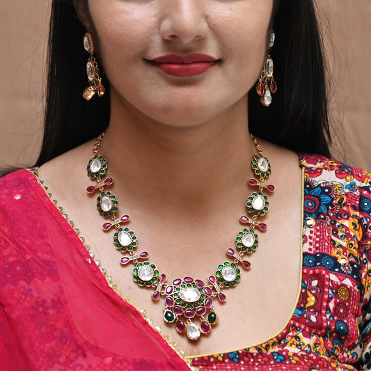 Regal Polki Heritage Necklace Set