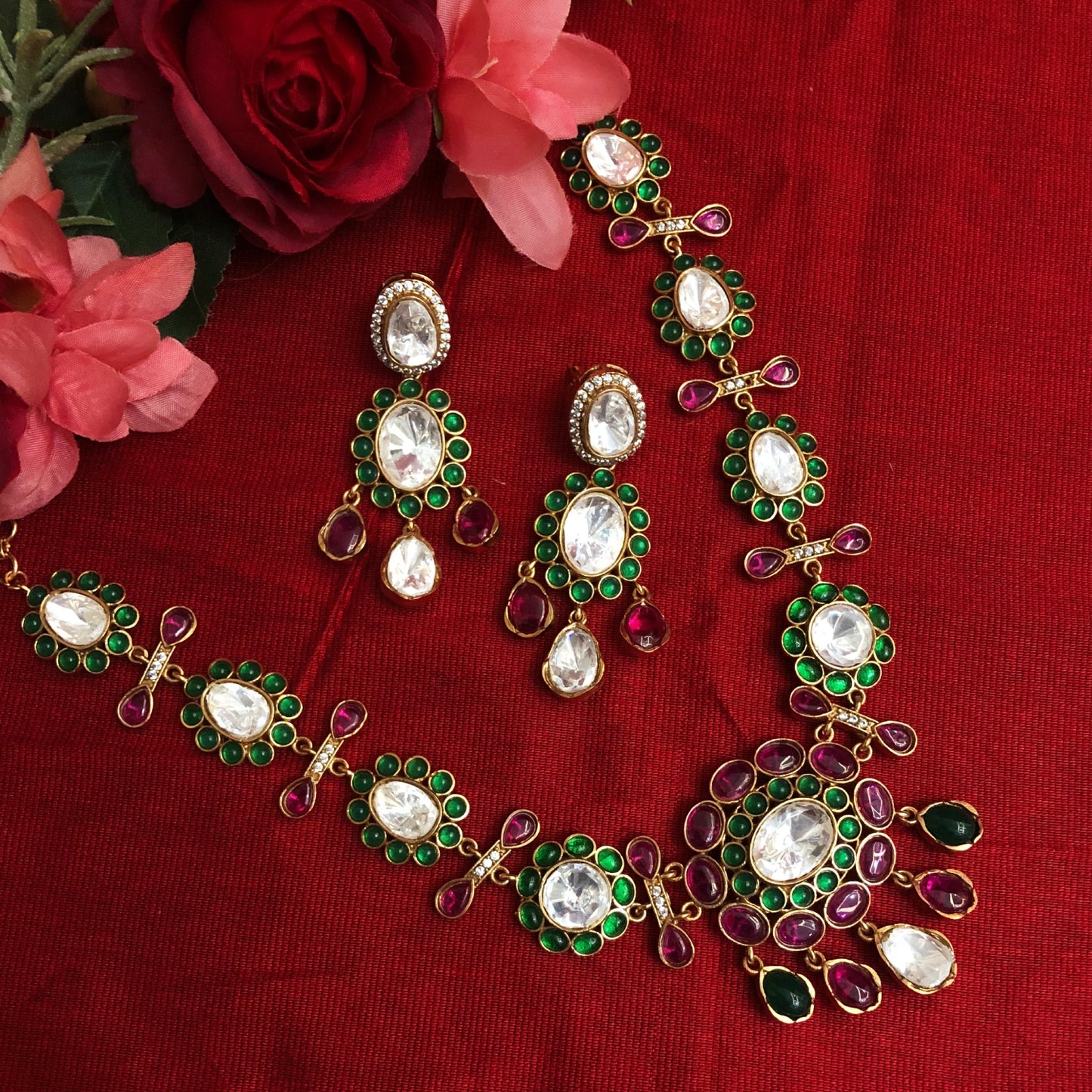 Regal Polki Heritage Necklace Set